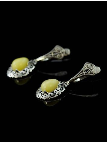 Amber Earrings In Sterling Silver The Luxor, image , picture 4
