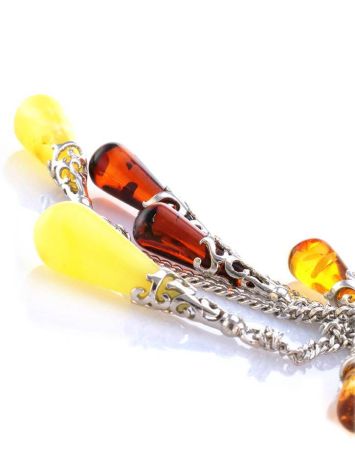 Multicolor Amber Earrings In Sterling Silver The Casablanca, image , picture 3