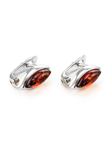 Cute Silver Earrings With Cherry Amber The Amaranth, image , picture 3