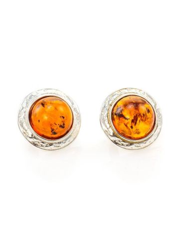 Cognac Amber Earrings In Sterling Silver The Hermitage, image , picture 2