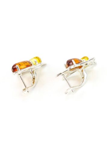 Multicolor Amber Earrings in Sterling Silver The Pegasus, image , picture 4