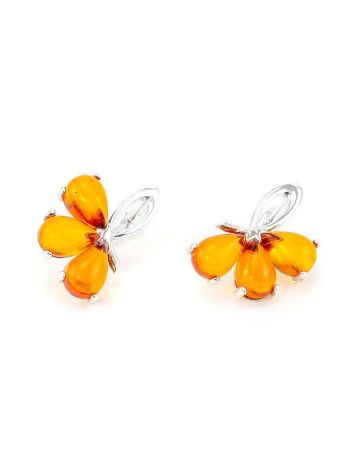 Amber Earrings In Sterling Silver The Dandelion, image , picture 4
