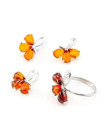 Amber Earrings In Sterling Silver The Dandelion, image , picture 6
