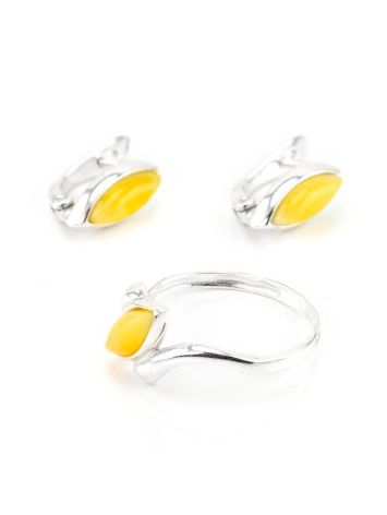 Honey Amber Earrings In Sterling Silver The Amaranth, image , picture 6