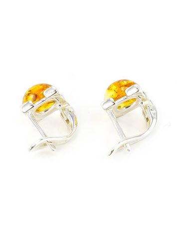 Cognac Amber Earrings In sterling Silver The Rondo, image , picture 3
