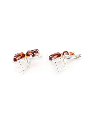Sterling Silver Earrings With Cognac Amber The Verbena, image , picture 2