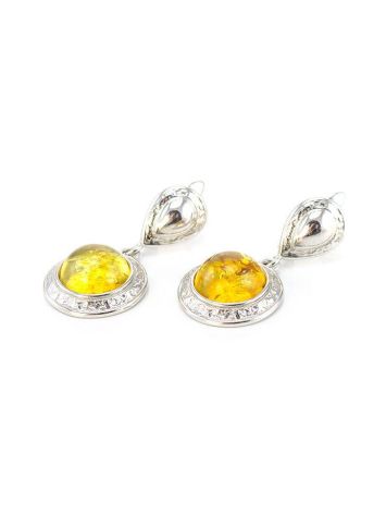 Drop Amber Earrings In Sterling Silver The Hermitage, image , picture 4