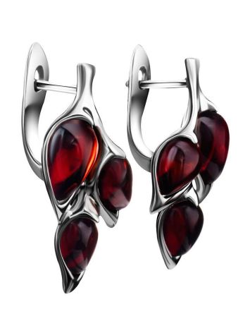 Floral Amber Earrings In Sterling Silver The Verbena, image , picture 4