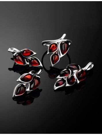 Floral Amber Earrings In Sterling Silver The Verbena, image , picture 5