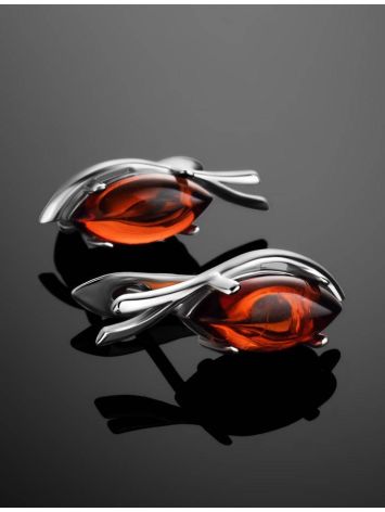 Amber Earrings In Sterling Silver The Verbena, image , picture 2
