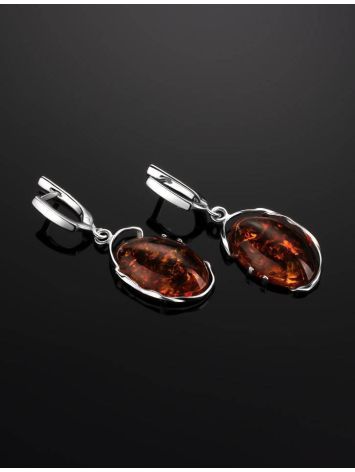 Drop Amber Earrings In Sterling Silver The Vivaldi, image , picture 2