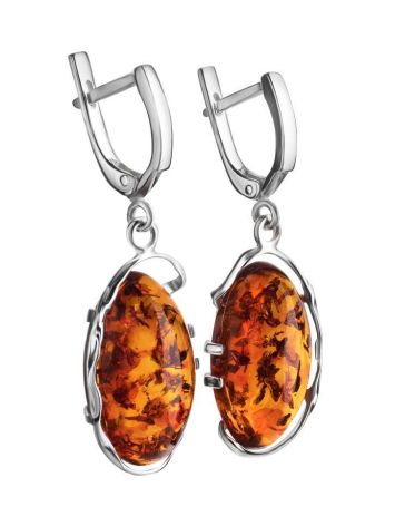 Drop Amber Earrings In Sterling Silver The Vivaldi, image , picture 3