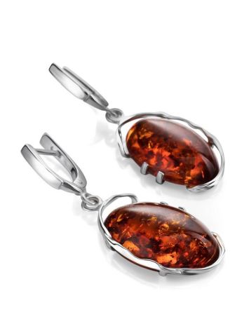 Drop Amber Earrings In Sterling Silver The Vivaldi, image , picture 5