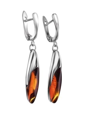 Drop Amber Earrings In Sterling Silver The Gaudi, image , picture 4