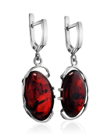Drop Amber Earrings In Sterling Silver The Vivaldi, image , picture 2