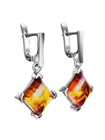 Amber Earrings In Sterling Silver The Athena, image , picture 4