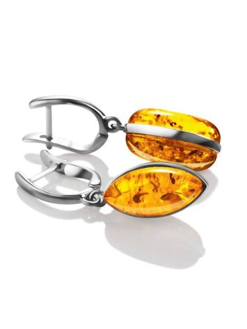 Lemon Amber Earrings In Sterling Silver The Amaranth, image , picture 3