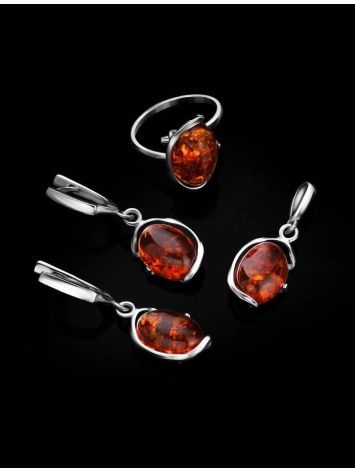 Drop Amber Earrings In Sterling Silver The Vivaldi, image , picture 5