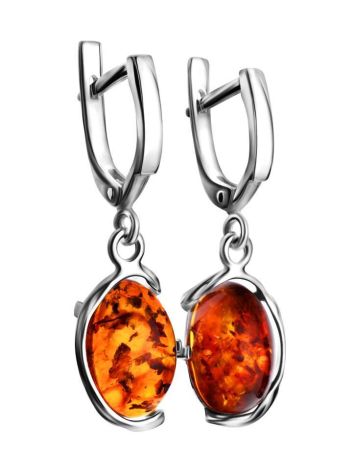Drop Amber Earrings In Sterling Silver The Vivaldi, image , picture 4