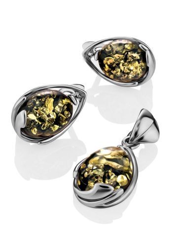 Amber Earrings In Sterling Silver The Selena, image , picture 4