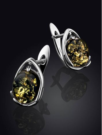 Amber Earrings In Sterling Silver The Selena, image , picture 2