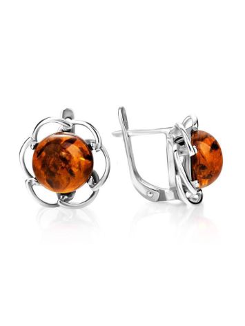 Floral Amber Earrings In Sterling Silver The Daisy, image , picture 4
