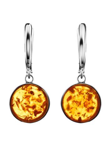 Sterling Silver Earrings With Luminous Lemon Amber The Furor, image , picture 4