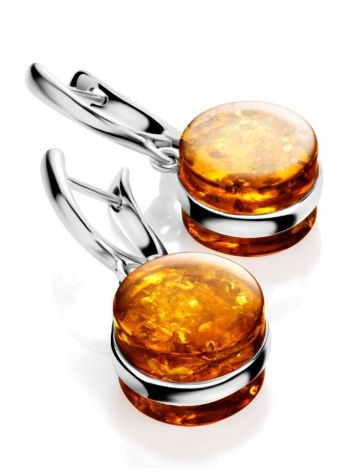 Sterling Silver Earrings With Luminous Lemon Amber The Furor, image , picture 3