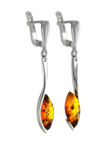 Chic Amber Dangles In Sterling Silver The Adagio, image , picture 3