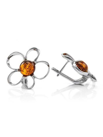 Amber Earrings In Sterling Silver The Daisy, image , picture 2