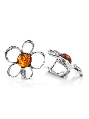 Amber Earrings In Sterling Silver The Daisy, image , picture 3