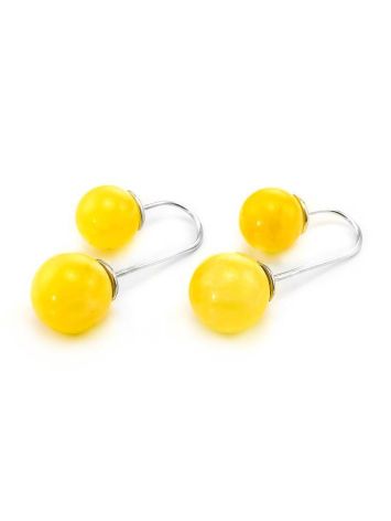 Bright Honey Amber Threader Earrings In Sterling Silver The Paris, image , picture 3