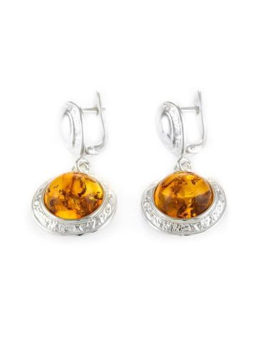 Drop Amber Earrings In Sterling Silver The Hermitage, image , picture 5