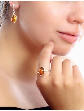 Drop Amber Earrings In Sterling Silver The Vivaldi, image , picture 2