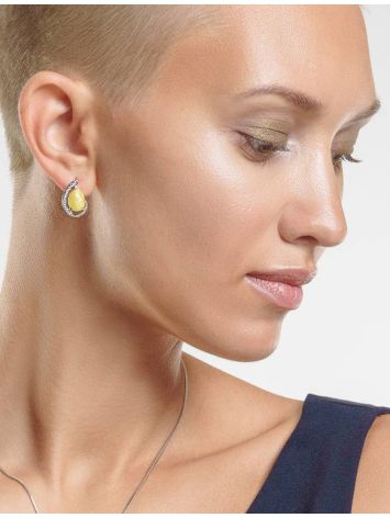 Honey Amber Earrings In Sterling Silver The Acapulco, image , picture 2