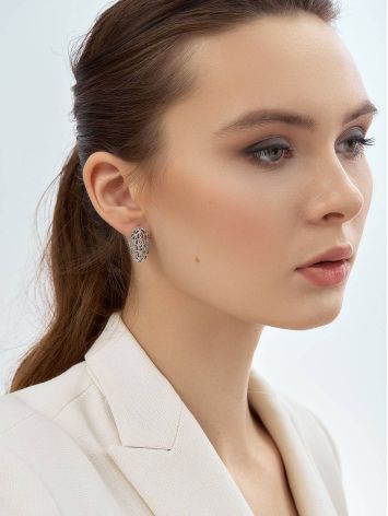 Sterling Silver Earrings With Marcasites The Lace, image , picture 5