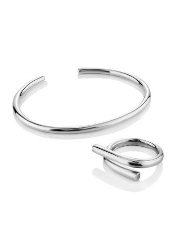 Sleek Silver Cuff Bracelet The ICONIC, image , picture 5