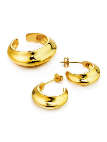 Gorgeous Gold-Plated Silver Earrings The ICONIC, image , picture 3
