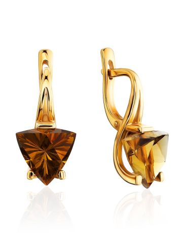 Amazing Gold Citrine Earrings, image 
