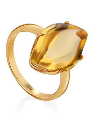 Chic Gold Citrine Ring, Ring Size: 9 / 19, image 