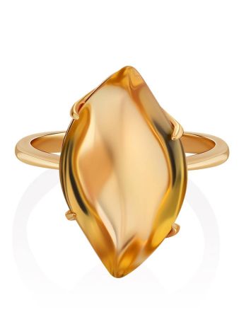 Chic Gold Citrine Ring, Ring Size: 9 / 19, image , picture 4
