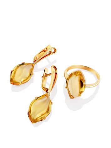 Chic Gold Citrine Ring, Ring Size: 9 / 19, image , picture 5