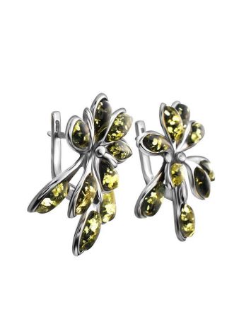 Amber Earrings In Sterling Silver The Dahlia, image , picture 4