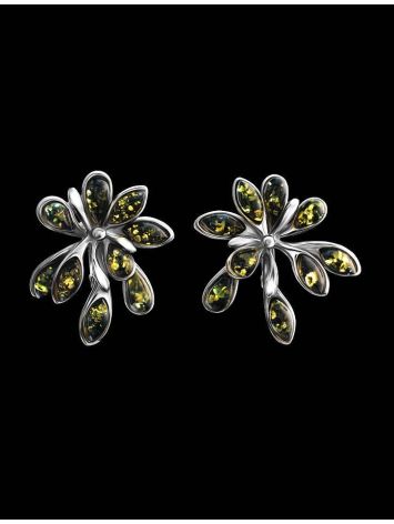 Amber Earrings In Sterling Silver The Dahlia, image , picture 2