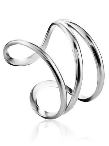 Triple Silver Band Ring The Liquid, Ring Size: Adjustable, image 