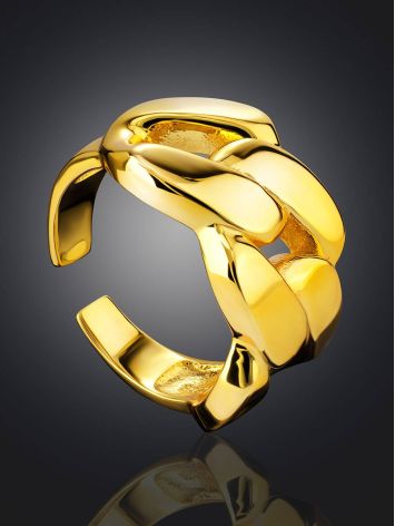 Trendy Gilded Band Ring The ICONIC, Ring Size: Adjustable, image , picture 2