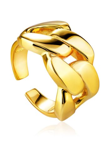 Trendy Gilded Band Ring The ICONIC, Ring Size: Adjustable, image 