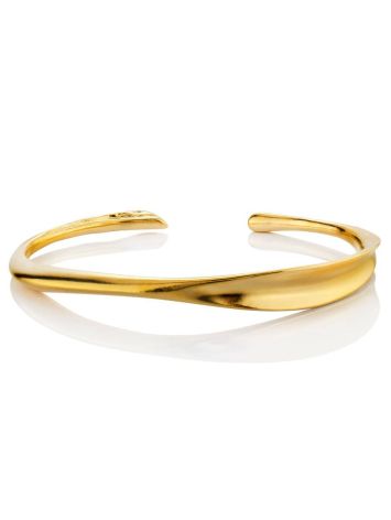Minimalist Gold Plated Silver Cuff Bracelet The ICONIC, image , picture 3