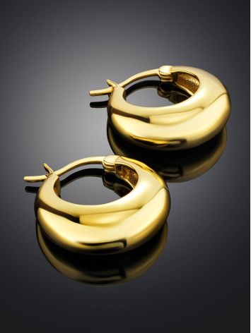 Chunky Gilded Silver Hoop Earrings The ICONIC, image , picture 2