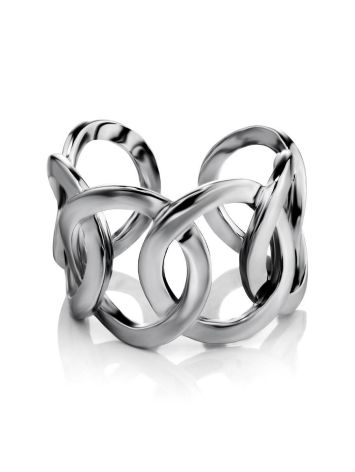 Elegantly Sculpted Sterling Silver Ring The ICONIC, Ring Size: Adjustable, image , picture 3